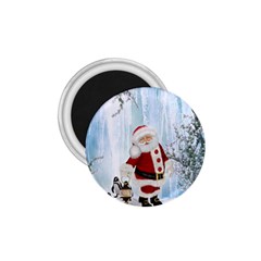 Santa Claus With Funny Penguin 1 75  Magnets by FantasyWorld7