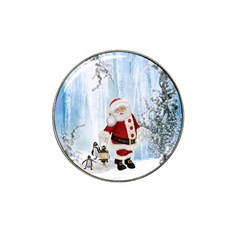 Santa Claus With Funny Penguin Hat Clip Ball Marker by FantasyWorld7