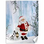 Santa Claus With Funny Penguin Canvas 36  x 48   35.26 x46.15  Canvas - 1