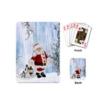 Santa Claus With Funny Penguin Playing Cards (Mini)  Back