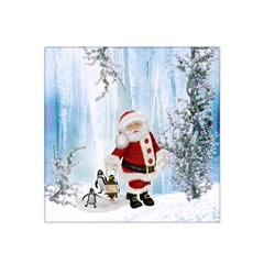 Santa Claus With Funny Penguin Satin Bandana Scarf by FantasyWorld7