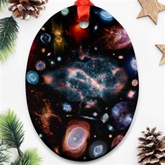 Galaxy Nebula Ornament (oval) by Celenk