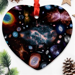 Galaxy Nebula Ornament (heart) by Celenk