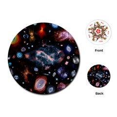 Galaxy Nebula Playing Cards (round)  by Celenk