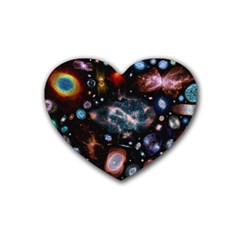 Galaxy Nebula Heart Coaster (4 Pack) 