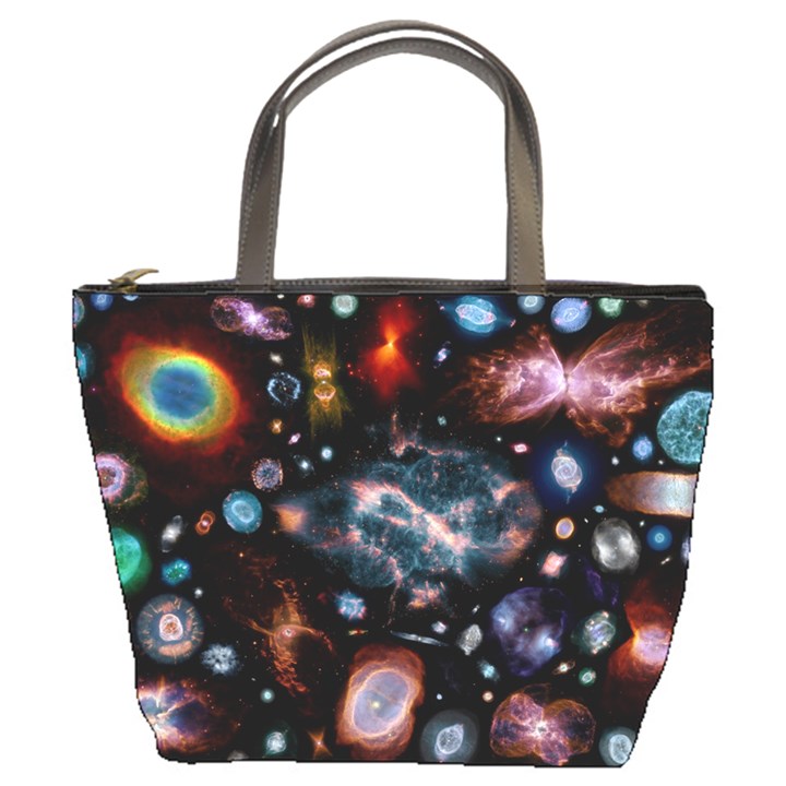 Galaxy Nebula Bucket Bags