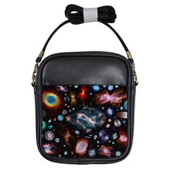 Galaxy Nebula Girls Sling Bags