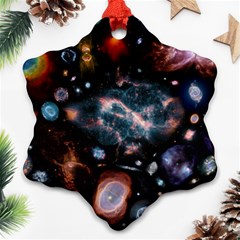 Galaxy Nebula Ornament (snowflake) by Celenk