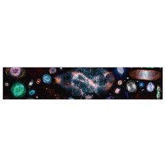 Galaxy Nebula Small Flano Scarf by Celenk