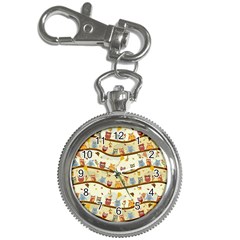 Autumn Owls Pattern Key Chain Watches by Celenk