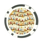 Autumn Owls Pattern Poker Chip Card Guard Front