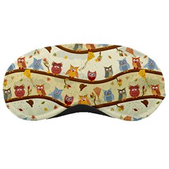 Autumn Owls Pattern Sleeping Masks by Celenk