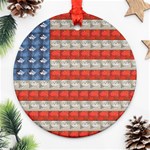 Geometricus Usa Flag Ornament (Round) Front