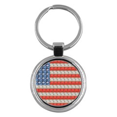 Geometricus Usa Flag Key Chains (round) 