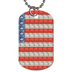 Geometricus Usa Flag Dog Tag (one Side) by Celenk