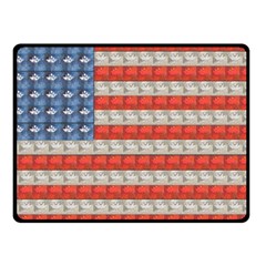 Geometricus Usa Flag Double Sided Fleece Blanket (small)  by Celenk