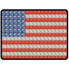 Geometricus Usa Flag Double Sided Fleece Blanket (large)  by Celenk