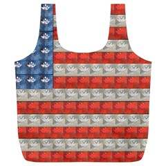 Geometricus Usa Flag Full Print Recycle Bags (l)  by Celenk