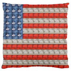 Geometricus Usa Flag Large Flano Cushion Case (one Side) by Celenk