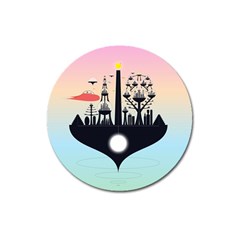 Future City Magnet 3  (round) by Celenk