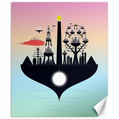 Future City Canvas 8  X 10  by Celenk