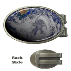 A Sky View Of Earth Money Clips (oval)  by Celenk