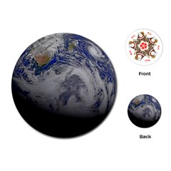 A Sky View Of Earth Playing Cards (round)  by Celenk