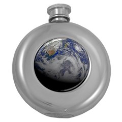 A Sky View Of Earth Round Hip Flask (5 Oz) by Celenk