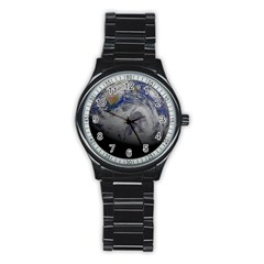 A Sky View Of Earth Stainless Steel Round Watch by Celenk