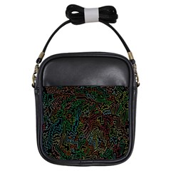 Zigs And Zags Girls Sling Bags by Celenk