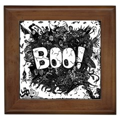 Monster Art Boo! Boo2 Framed Tiles by Celenk