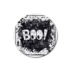 Monster Art Boo! Boo2 Rubber Round Coaster (4 Pack)  by Celenk