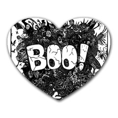 Monster Art Boo! Boo2 Heart Mousepads by Celenk