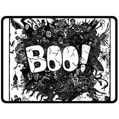 Monster Art Boo! Boo2 Fleece Blanket (large)  by Celenk