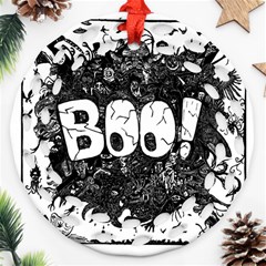 Monster Art Boo! Boo2 Round Filigree Ornament (two Sides) by Celenk