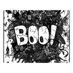 Monster Art Boo! Boo2 Double Sided Flano Blanket (large)  by Celenk