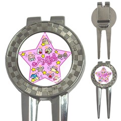 Pink Angel Star 3-in-1 Golf Divots by Celenk