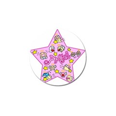 Pink Angel Star Golf Ball Marker (4 Pack) by Celenk