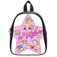 Pink Angel Star School Bag (small) by Celenk