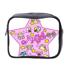 Pink Angel Star Mini Toiletries Bag 2-side by Celenk