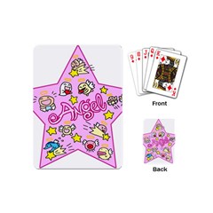 Pink Angel Star Playing Cards (mini)  by Celenk