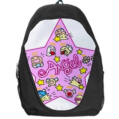 Pink Angel Star Backpack Bag by Celenk