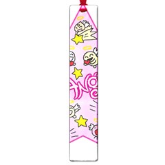 Pink Angel Star Large Book Marks by Celenk