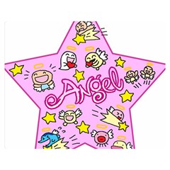 Pink Angel Star Double Sided Flano Blanket (medium)  by Celenk