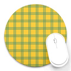 Green Stripes Round Mousepads by berwies