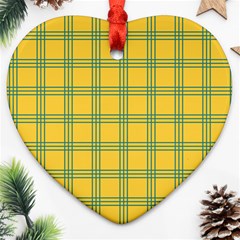 Green Stripes Ornament (heart) by berwies