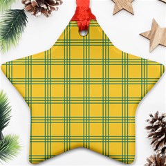 Green Stripes Ornament (star)