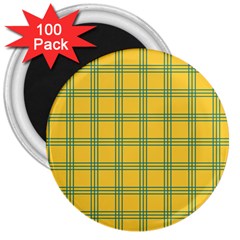 Green Stripes 3  Magnets (100 Pack)