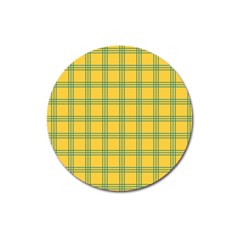 Green Stripes Magnet 3  (round) by berwies