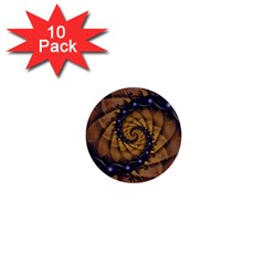 An Emperor Scorpion s 1001 Fractal Spiral Stingers 1  Mini Buttons (10 Pack)  by jayaprime